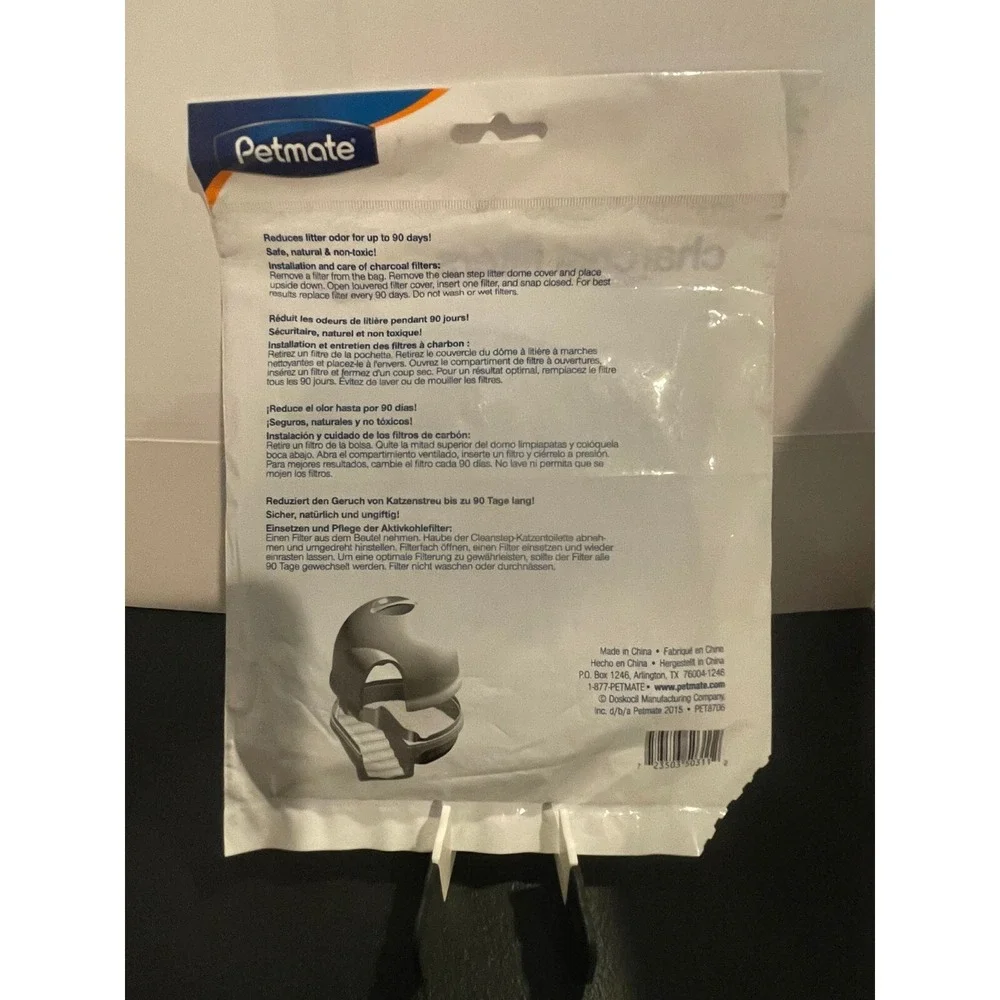 Petmate Charcoal Filters 2pk Clean Step Littler Dome w/Filter Cover